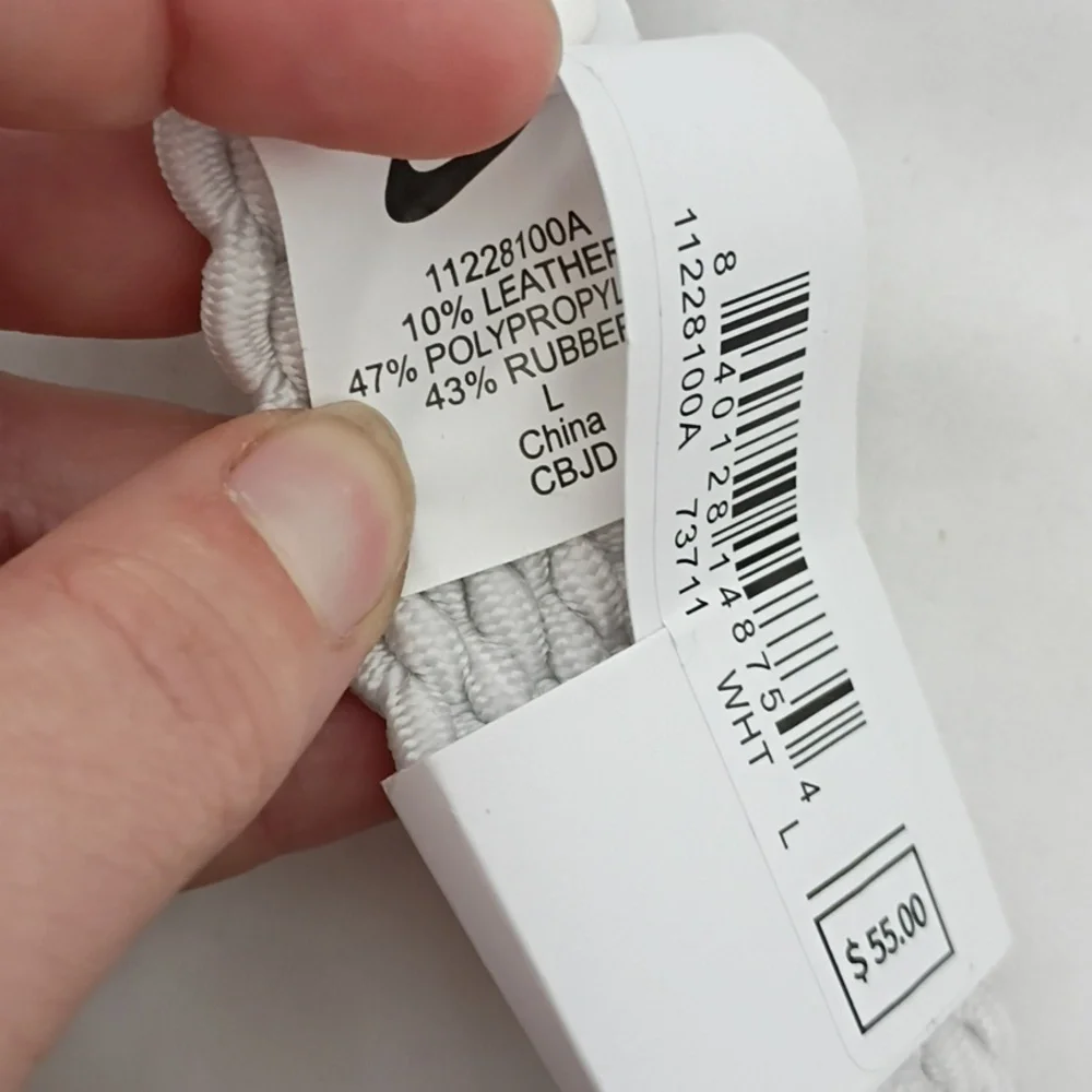 NWT Nike Golf White Braided Stretch Woven Belt Mens Size Large 40-42